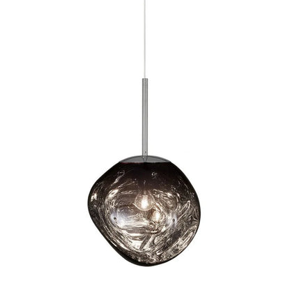 Designerska lampa wisząca topiona kula LED