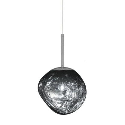 Designerska lampa wisząca topiona kula LED