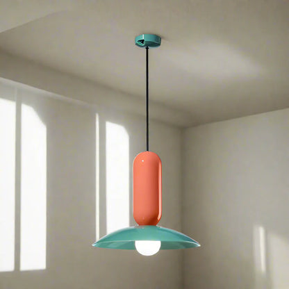 Kolorowa Lampa Wisząca w Stylu Retro-Nowoczesnym
