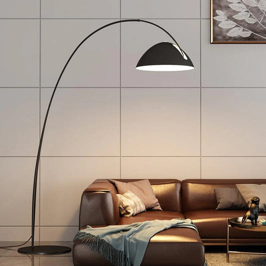 Wysoka Geometryczna Lampa Podłogowa Łukowa