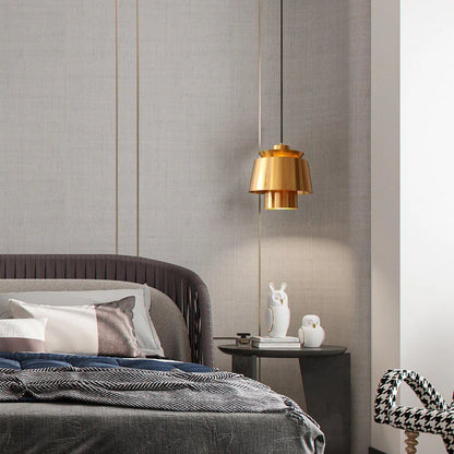 Nowoczesna lampa wisząca LED metalowy klosz designerskie oświetlenie do jadalni i salonu
