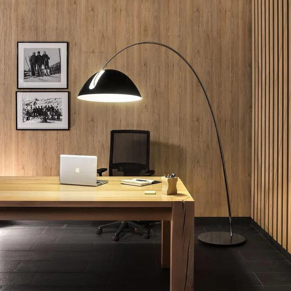 Wysoka Geometryczna Lampa Podłogowa Łukowa