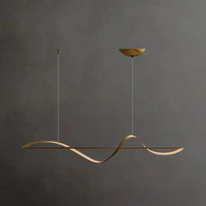 Lampa wisząca „Fala” – nowoczesna lampa LED nad stół lub wyspę kuchenną