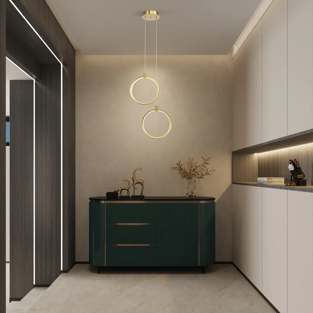 Nowoczesna Lampa Wisząca LED w Geometrycznym Stylu