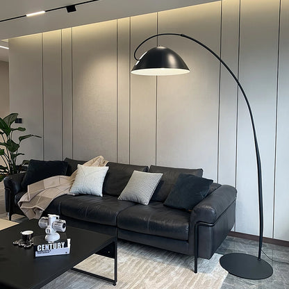 Wysoka Geometryczna Lampa Podłogowa Łukowa