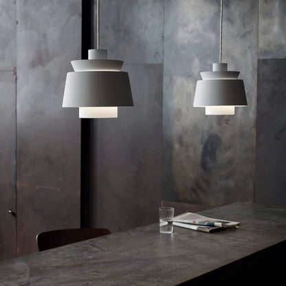 Nowoczesna lampa wisząca LED metalowy klosz designerskie oświetlenie do jadalni i salonu
