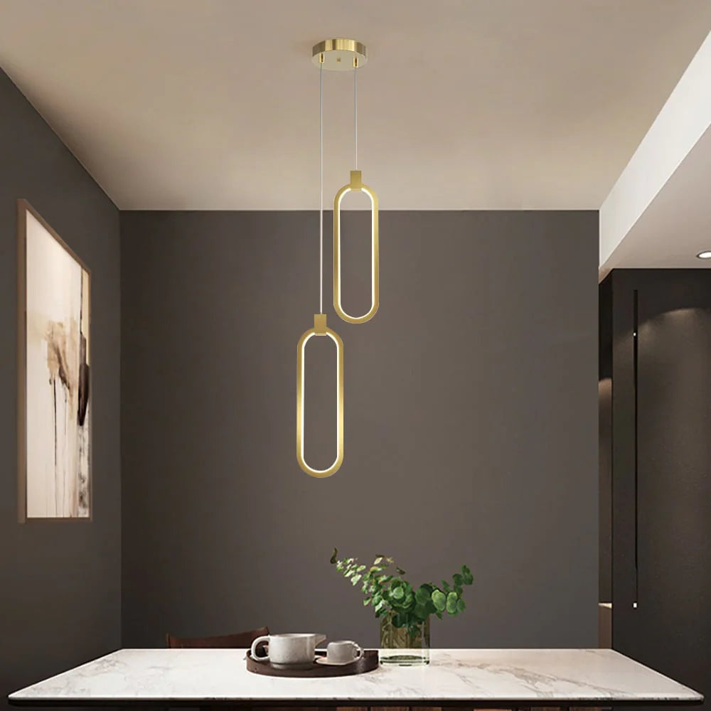 Nowoczesna Lampa Wisząca LED w Geometrycznym Stylu