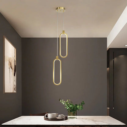 Nowoczesna Lampa Wisząca LED w Geometrycznym Stylu