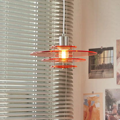 Nowoczesna Warstwowa Wisząca Lampa Akrylowa
