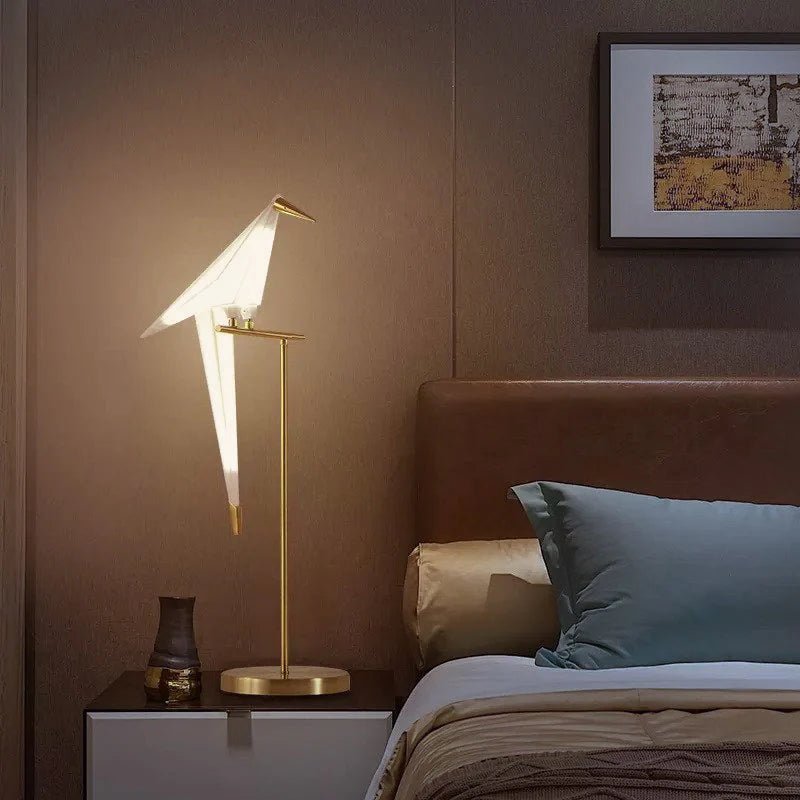 Lampa Origami Ptak | Nowoczesna dekoracyjna lampa stołowa i podłogowa