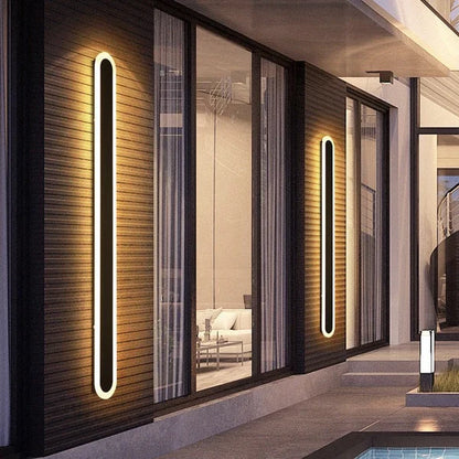 Nowoczesny długi kinkiet LED – designerskie oświetlenie ścienne do wnętrz i na zewnątrz