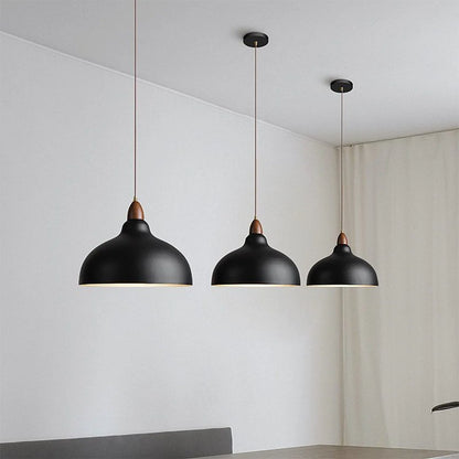 Nowoczesna Lampa Wisząca z Akcentem Drewnianym – Minimalistyczny Design