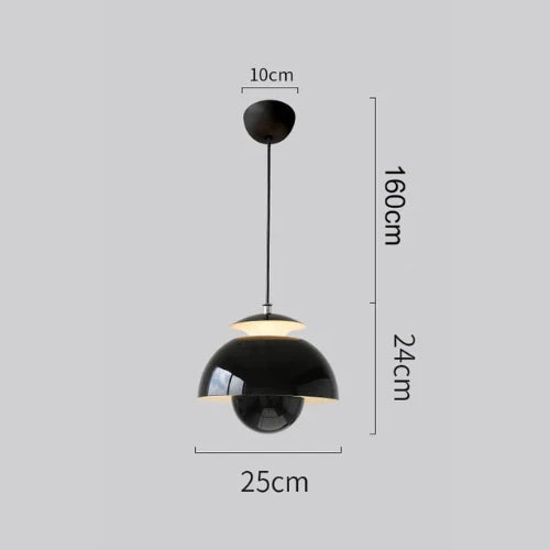 Nowoczesna lampa wisząca w stylu retro – designerski klosz sferyczny