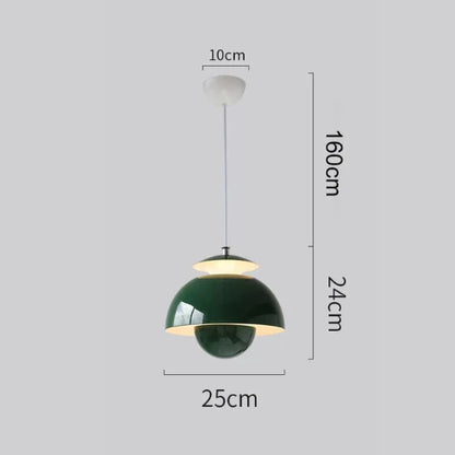 Nowoczesna lampa wisząca w stylu retro – designerski klosz sferyczny