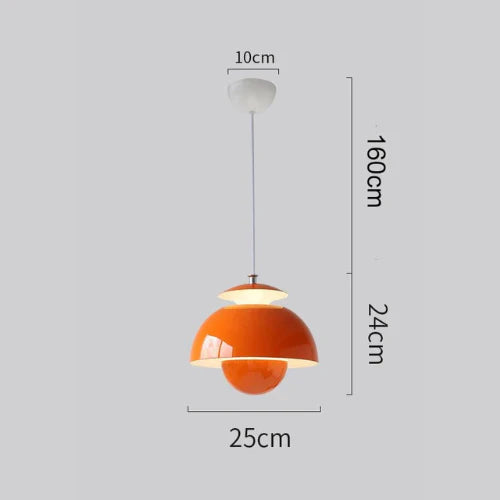 Nowoczesna lampa wisząca w stylu retro – designerski klosz sferyczny