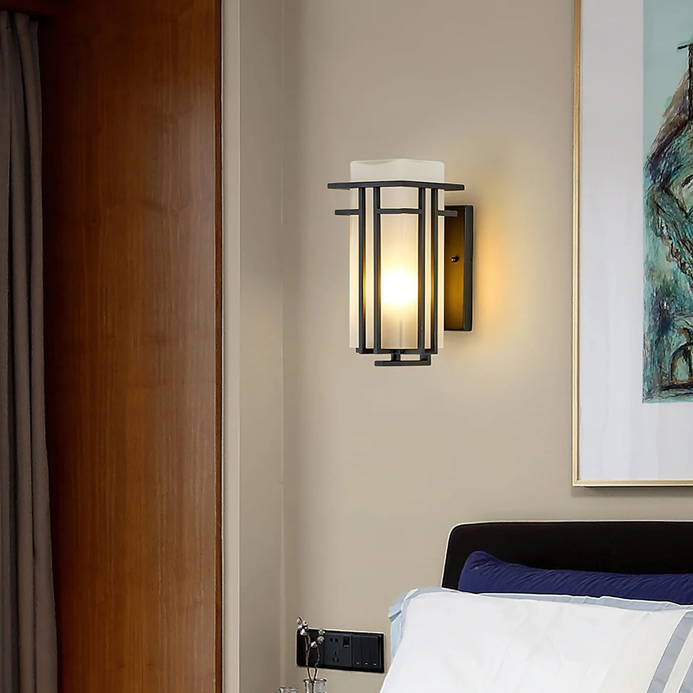 Nowoczesny kinkiet geometryczny lampa na zewnątrz – styl art déco
