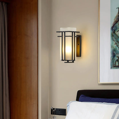 Nowoczesny kinkiet geometryczny lampa na zewnątrz – styl art déco
