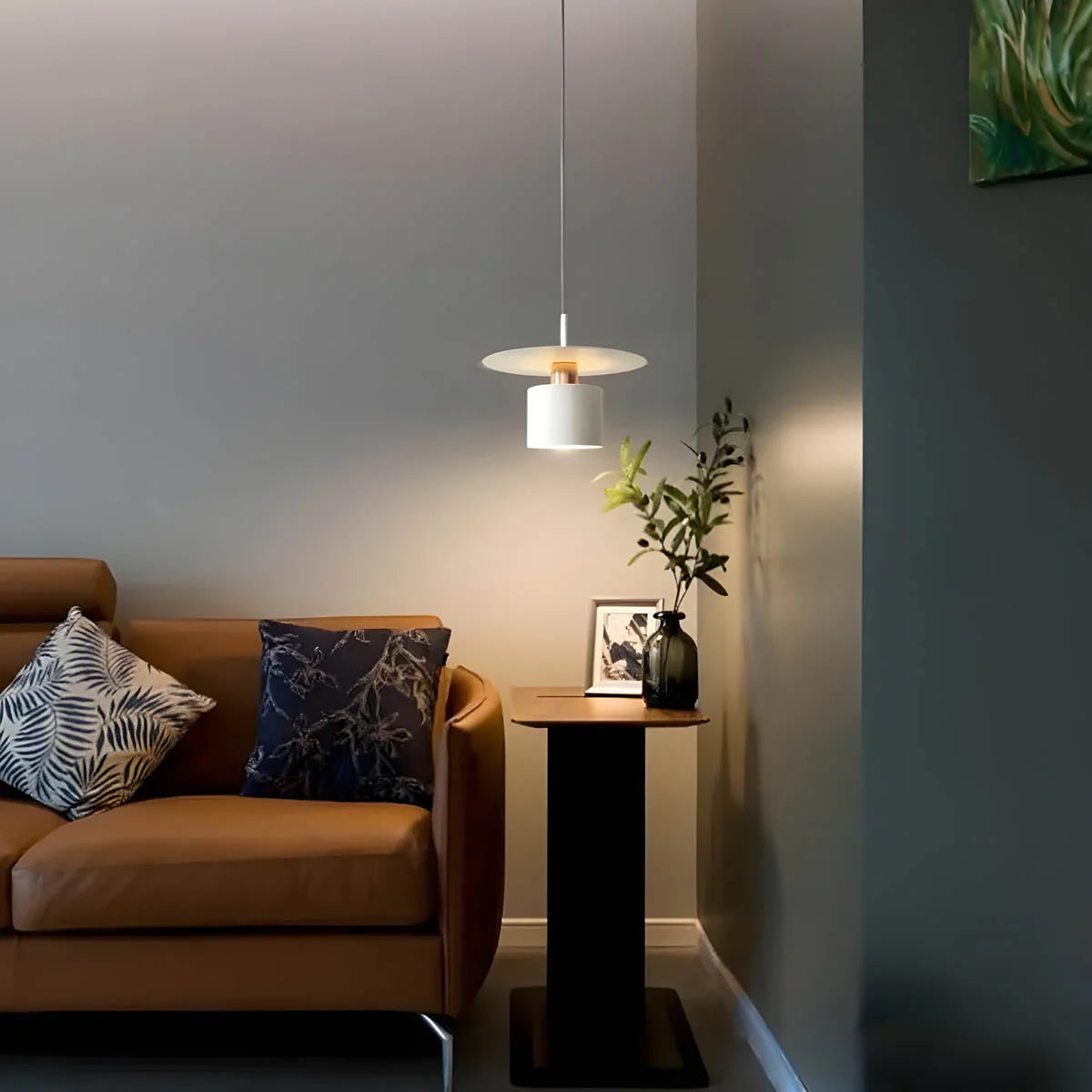 Nowoczesna Lampa Wisząca Skandynawska z Geometrycznym Akcentem