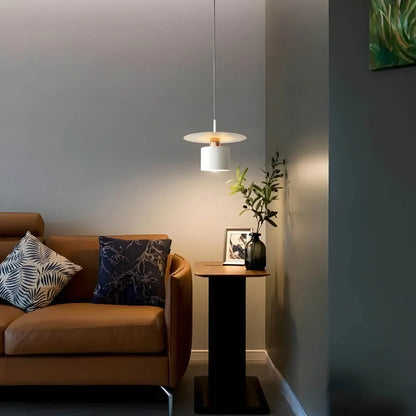 Nowoczesna Lampa Wisząca Skandynawska z Geometrycznym Akcentem