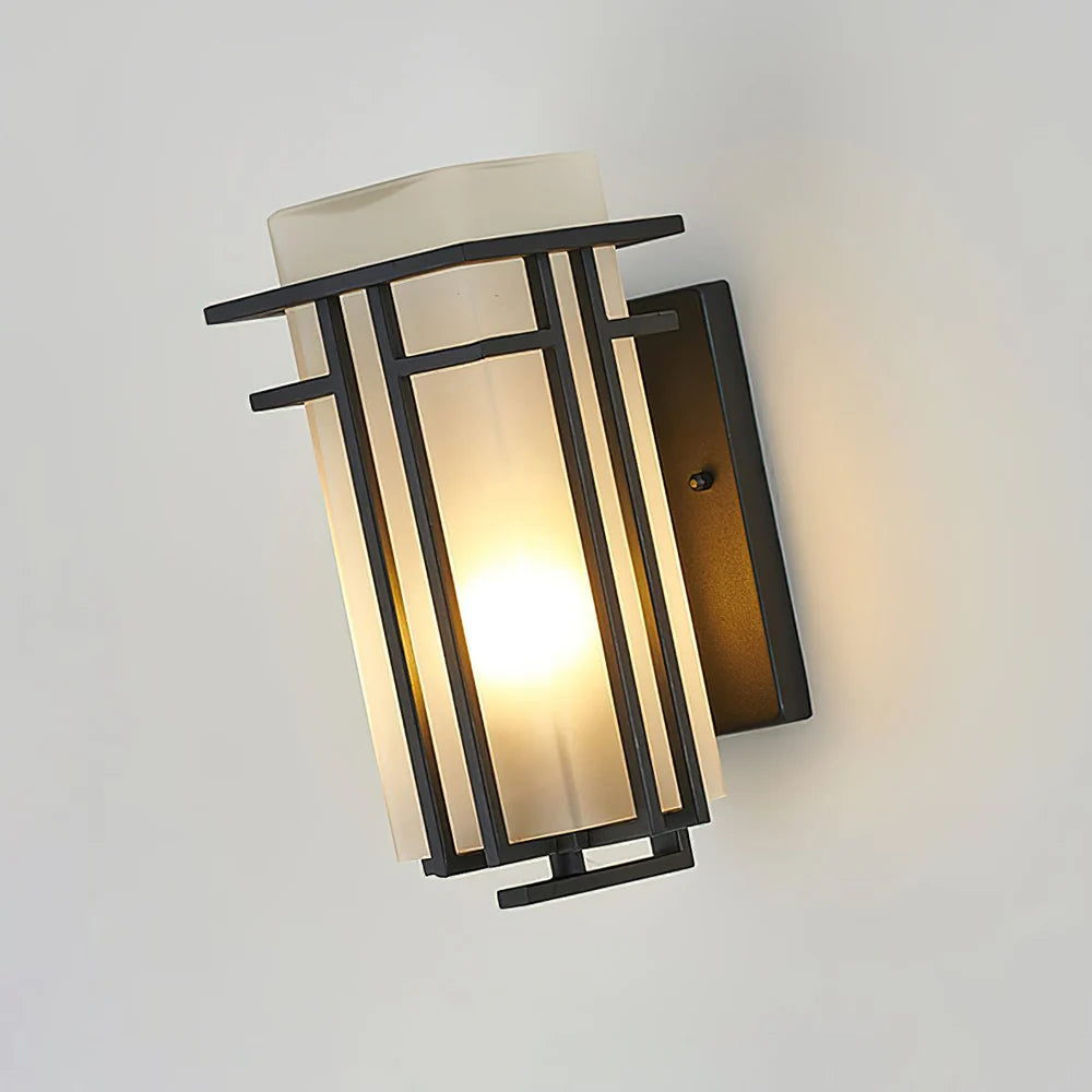 Nowoczesny kinkiet geometryczny lampa na zewnątrz – styl art déco