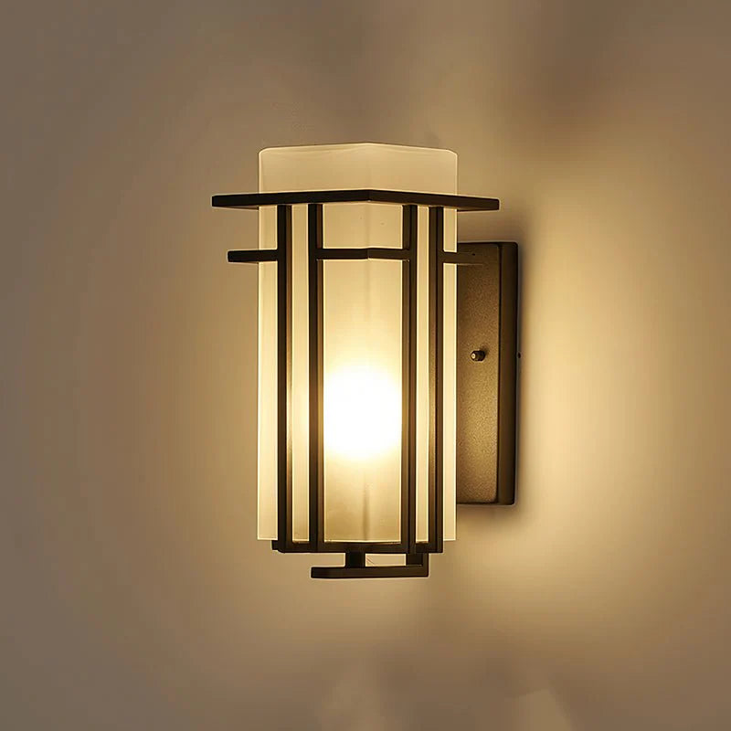 Nowoczesny kinkiet geometryczny lampa na zewnątrz – styl art déco