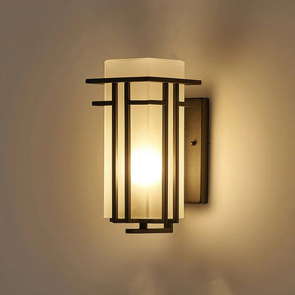 Nowoczesny kinkiet geometryczny lampa na zewnątrz – styl art déco