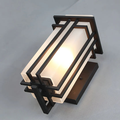 Nowoczesny kinkiet geometryczny lampa na zewnątrz – styl art déco