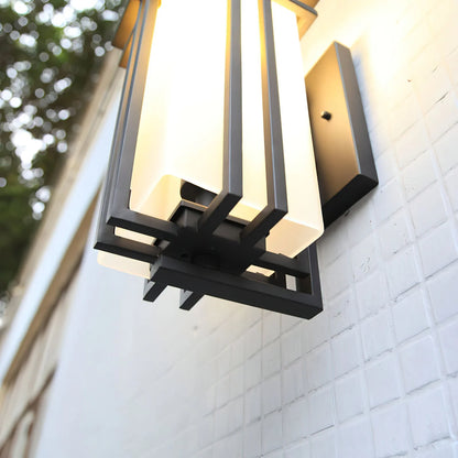 Nowoczesny kinkiet geometryczny lampa na zewnątrz – styl art déco