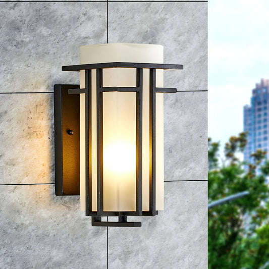 Nowoczesny kinkiet geometryczny lampa na zewnątrz – styl art déco