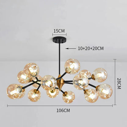 Nowoczesny żyrandol molekularny – Lampa sufitowa