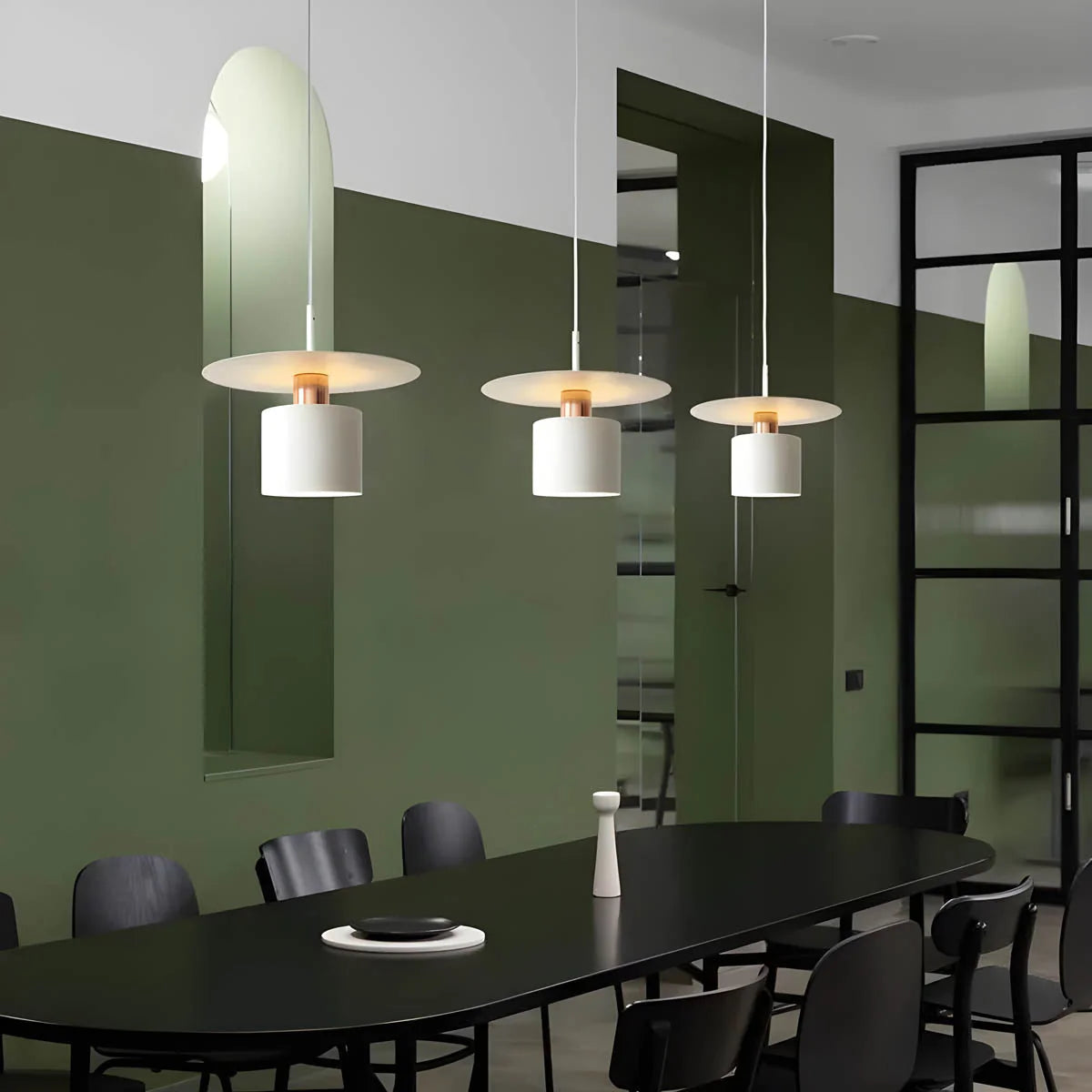 Nowoczesna Lampa Wisząca Skandynawska z Geometrycznym Akcentem