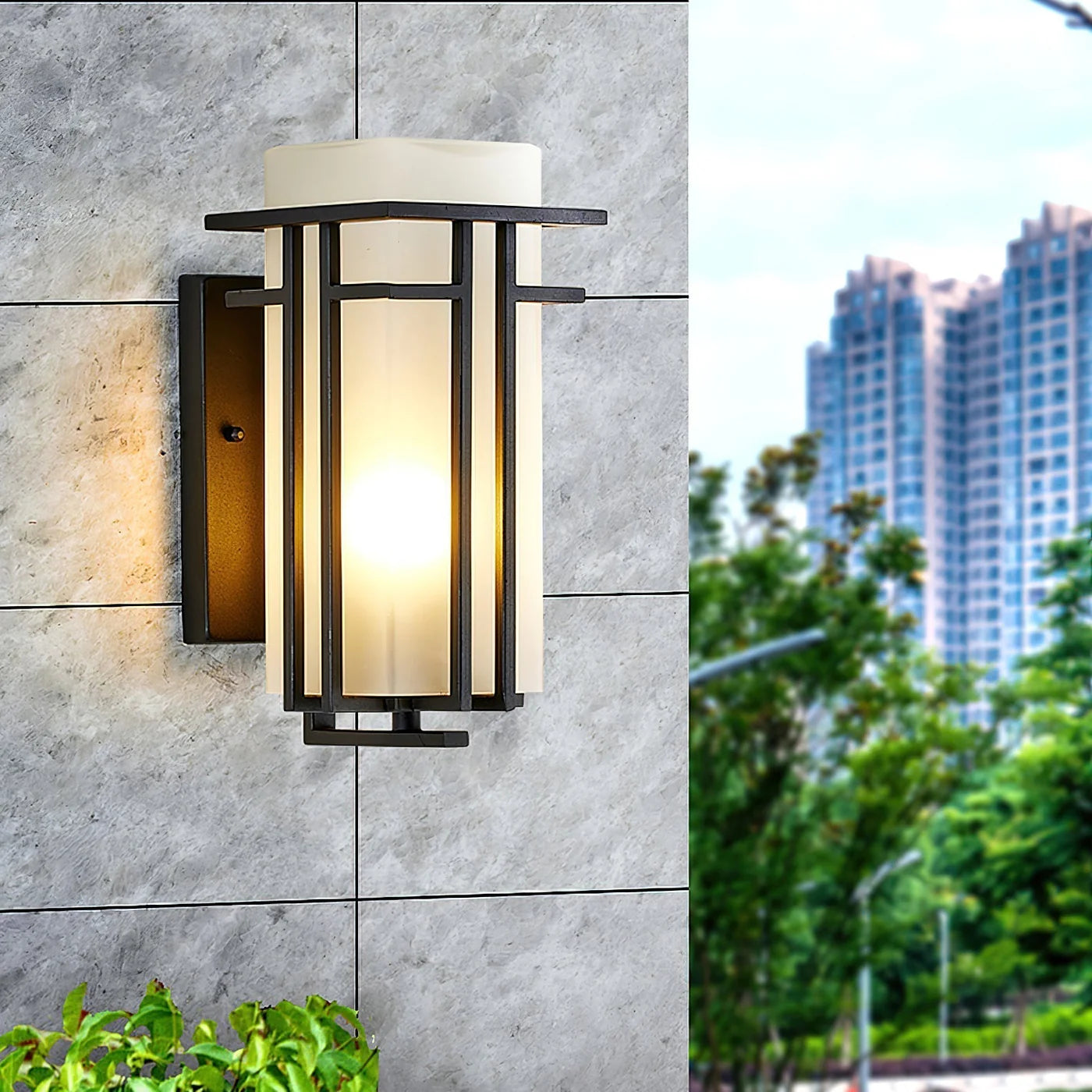 Nowoczesny kinkiet geometryczny lampa na zewnątrz – styl art déco