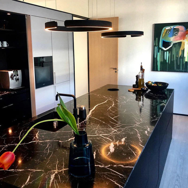 Nowoczesny żyrandol LED w kształcie pierścienia – elegancka okrągła lampa sufitowa