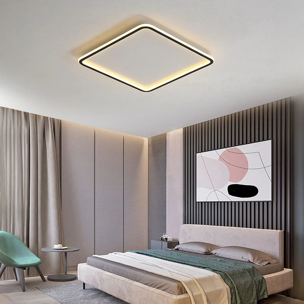Nowoczesna kwadratowa lampa sufitowa LED – minimalistyczny design