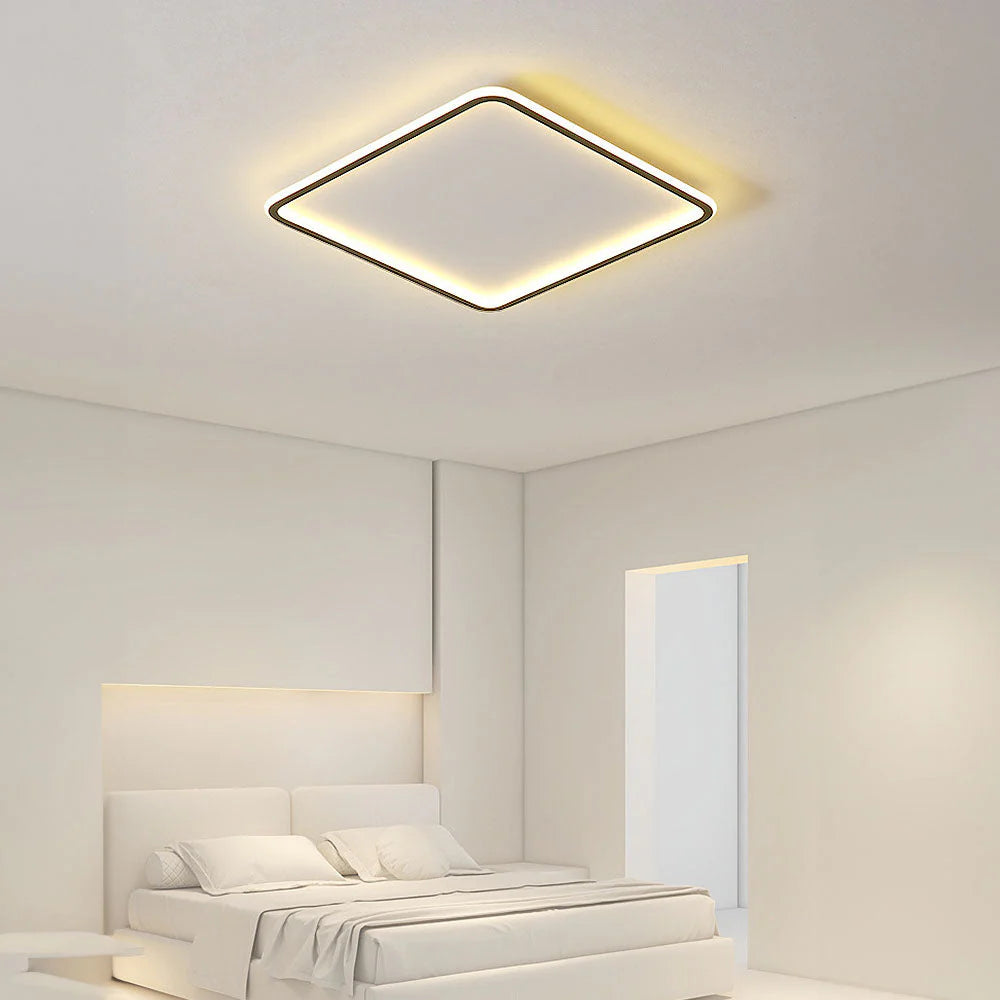 Nowoczesna kwadratowa lampa sufitowa LED – minimalistyczny design