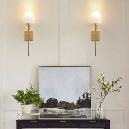 Klasyczny bezprzewodowy kinkiet lampa ścienna z abażurem – elegancka lampa do salonu i sypialni (2 sztuki)