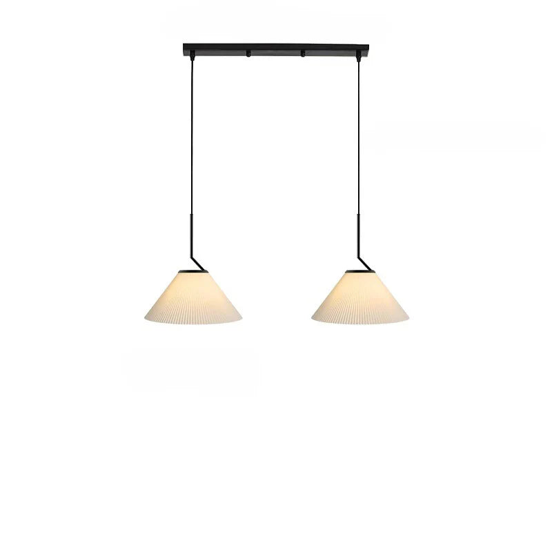 Minimalistyczna Lampa Wisząca z Tkaninowym Kloszem