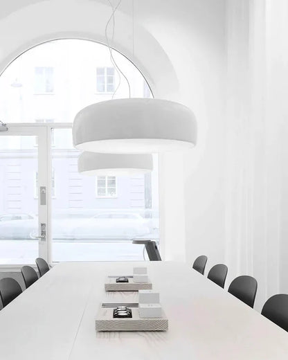 Nowoczesna Lampa Wisząca LED w Kształcie Dysku