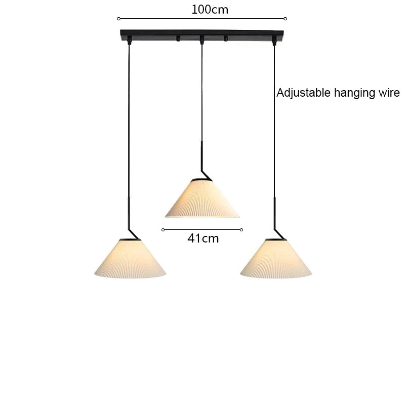 Minimalistyczna Lampa Wisząca z Tkaninowym Kloszem