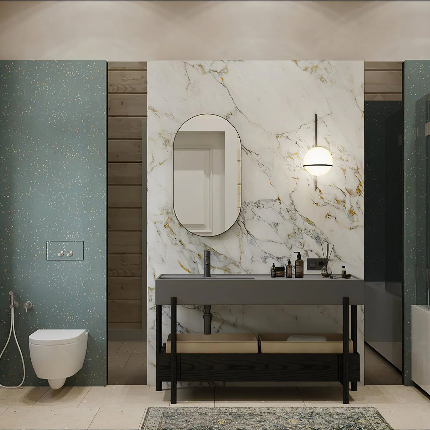 Nowoczesna Kinkietowa Lampa Ścienna z Kulkami LED i Doniczką