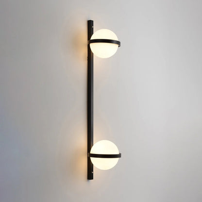 Nowoczesna Kinkietowa Lampa Ścienna z Kulkami LED i Doniczką