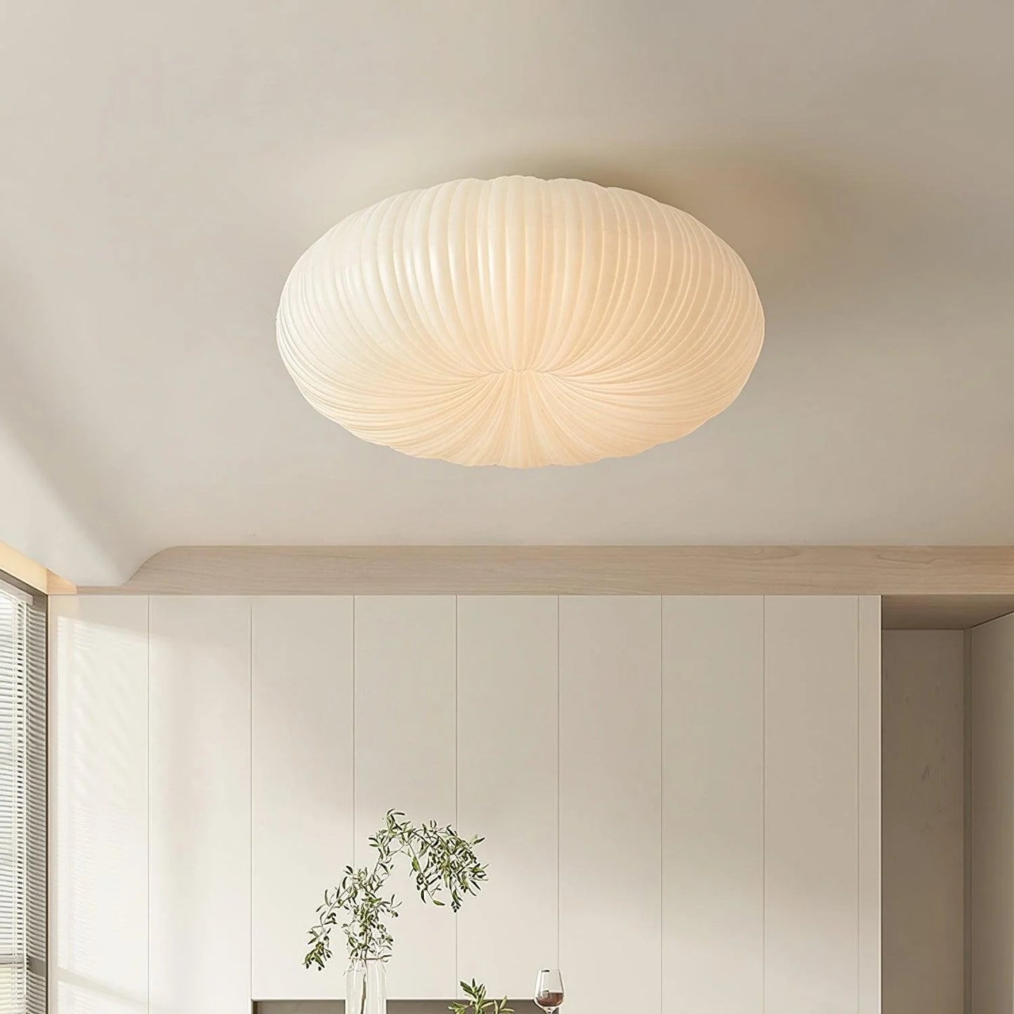 Nowoczesna lampa sufitowa kopułowa – Inspirowana muszlą, styl japandi
