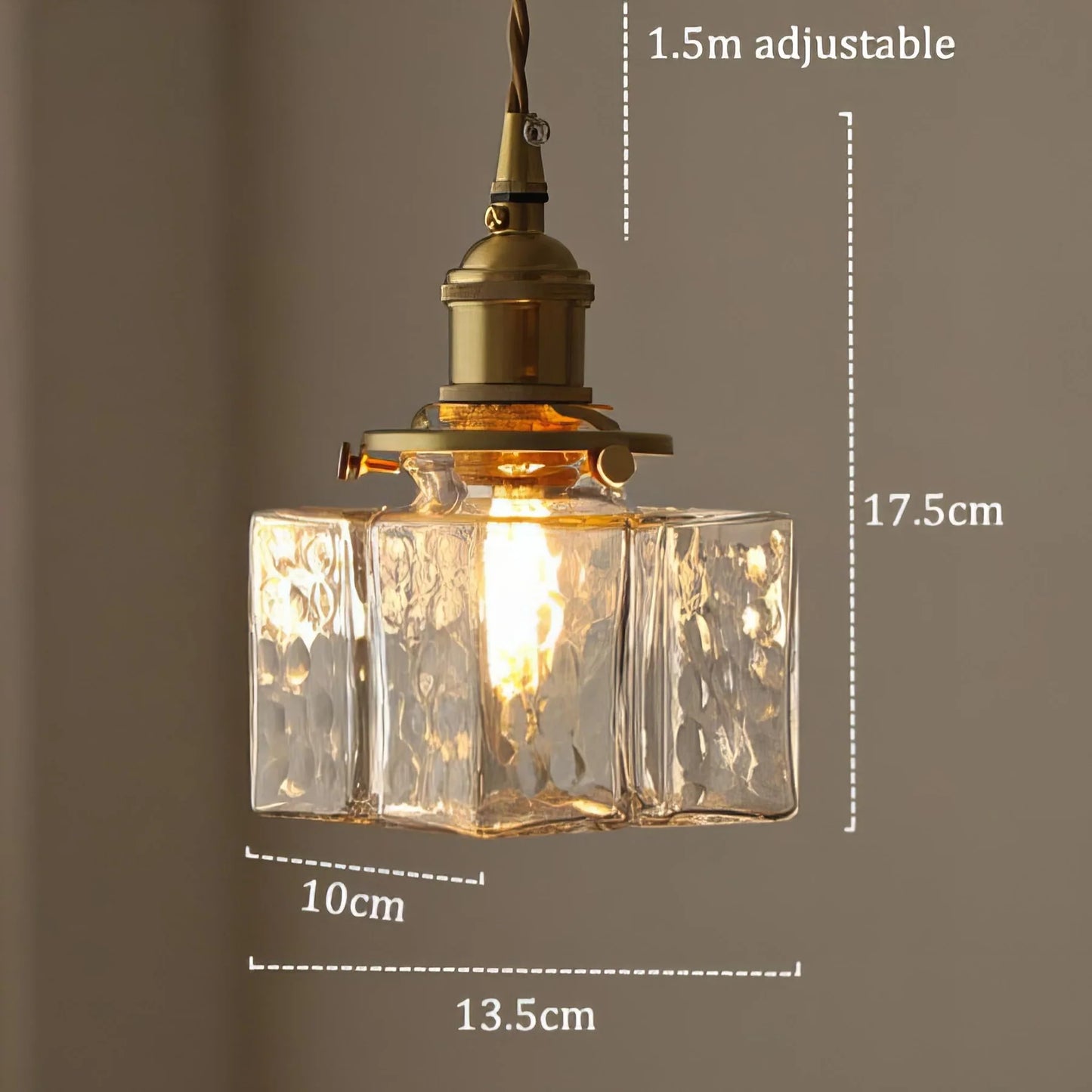 Vintage lampy wiszące szklane z mosiężnym wykończeniem