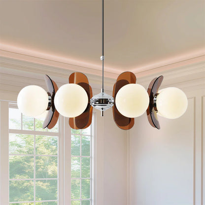 Lampa Wisząca Żyrandol Retro Modern z Kloszami Kuli Bauhaus