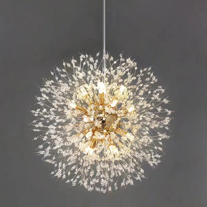 Ekskluzywny żyrandol z kryształkami – Efektowna lampa sufitowa do eleganckich wnętrz