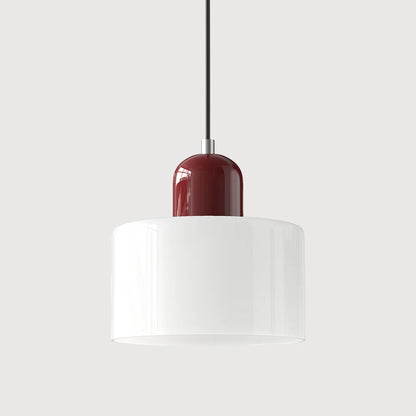 Nowoczesna lampa wisząca z kolorowego szkła w stylu Bauhaus