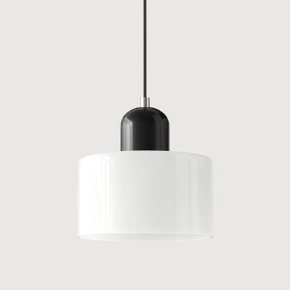 Nowoczesna lampa wisząca z kolorowego szkła w stylu Bauhaus