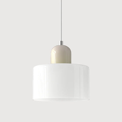 Nowoczesna lampa wisząca z kolorowego szkła w stylu Bauhaus