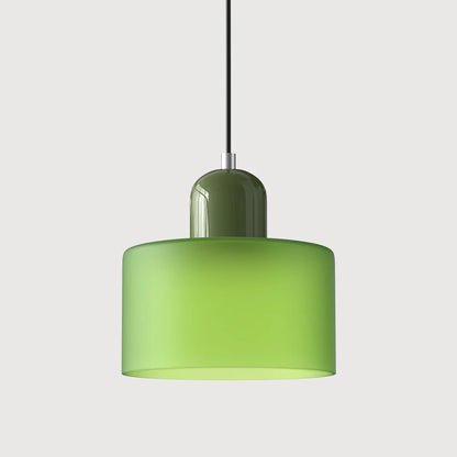 Nowoczesna lampa wisząca z kolorowego szkła w stylu Bauhaus