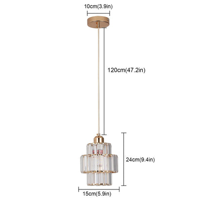 Elegancka Szklana Lampa Wisząca Kryształowa – Styl Glamour